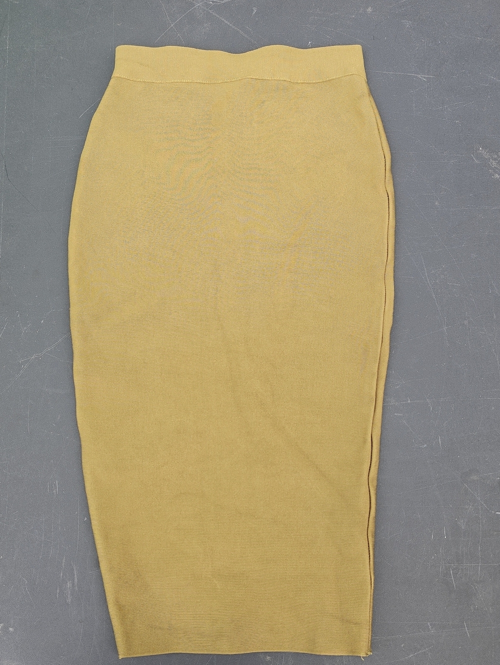 Women’s Olive Green Knit Pencil Skirt